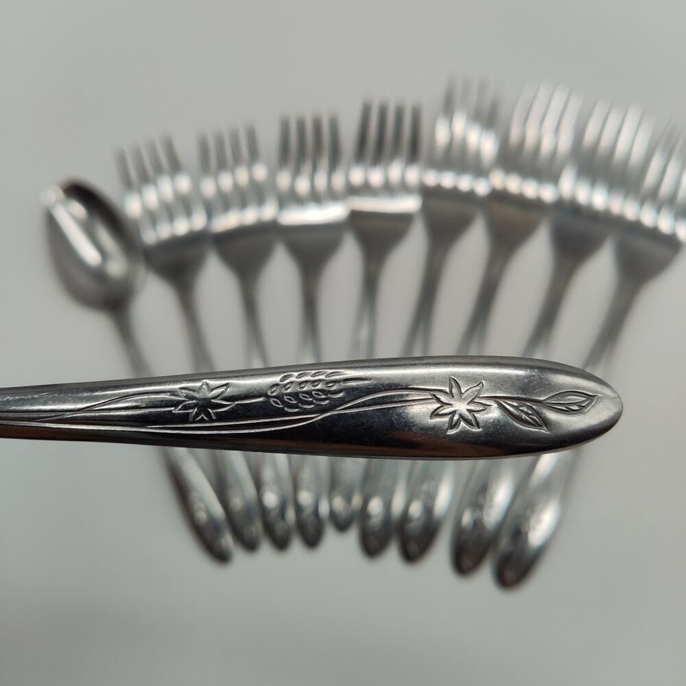 10X Set Superior INS668 Stainless Flatware Mod Mcm DINNER SALAD Forks Spoon